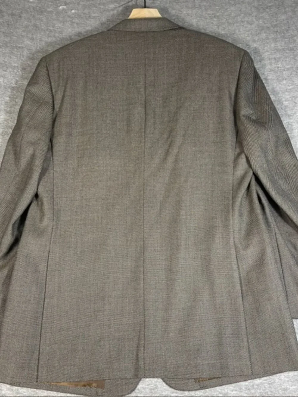 Alfani Men's Brown Wool Blazer 44L Single-Breasted 2-Button Notch Lapel Vintage
